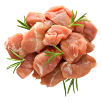 3D Rendering of a Marinated Chicken Meat on Transparent Background png