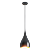 3d representación de un lujoso ligero lámpara con bulbo en transparente antecedentes png