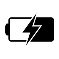 Battery charging UI icon vector