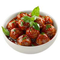 3D Rendering of a Meat Bowls in a Bowl on Transparent Background png