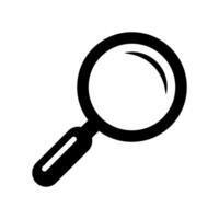 Magnifying glass icon, magnifier or loupe sign. Web search icon. vector