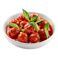 3D Rendering of a Meat Bowls in a Bowl on Transparent Background png