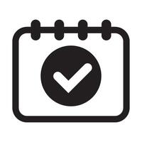 Calendar check mark icon, save a date icon. vector