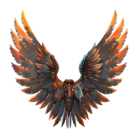 3D Rendering of a Solid Color Beautiful Wings on Transparent Background png