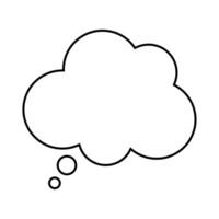 Thought bubble line icon. Speech or think bubble, empty communication cloud. Set of design elements. vector