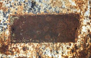 Old rusty metal frame photo