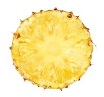 Pineapple slice isolated on white background photo