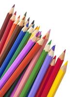 de colores lápices de color aislado en blanco foto