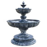 3D Rendering of a Water Fountain on Transparent Background png