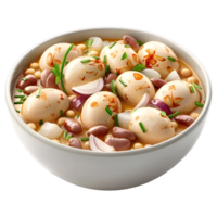 3D Rendering of a Eggs Soup in a Bowl on Transparent Background png