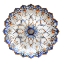 3D Rendering of a Colorful Indian Traditional Plate on Transparent Background png