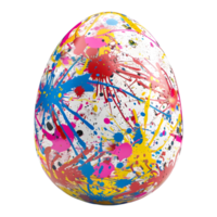 3D Rendering of a Colorful Easter Egg on Transparent Background png