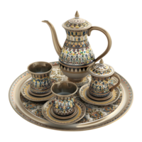 3d tolkning av en indisk traditionell te pott på transparent bakgrund png