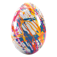 3D Rendering of a Colorful Easter Egg on Transparent Background png