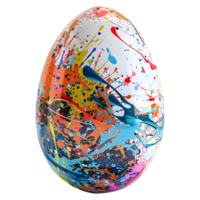 3D Rendering of a Colorful Easter Egg on Transparent Background png