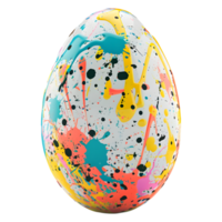 3D Rendering of a Colorful Easter Egg on Transparent Background png