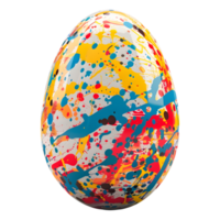 3D Rendering of a Colorful Easter Egg on Transparent Background png