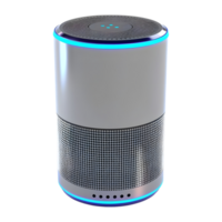 3D Rendering of a Smart AI Speaker on Transparent Background png