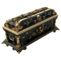3D Rendering of a Antique Jewelry Box on Transparent Background png