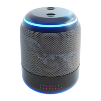 3D Rendering of a Smart AI Speaker on Transparent Background png