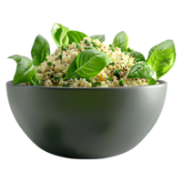 3D Rendering of a Salad in a Bowl on Transparent Background png