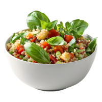 3D Rendering of a Salad in a Bowl on Transparent Background png