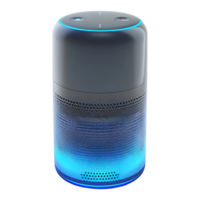 3D Rendering of a Smart AI Speaker on Transparent Background png