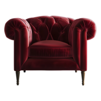 3D Rendering of a Purple Small Sofa on Transparent Background png