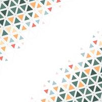 Colorful triangle patterned on white background vector