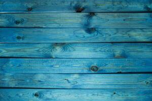 Blue wooden planks background photo