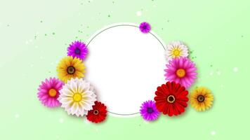 Springtime Splendor, Floral Frame Template for Festive Seasonal Events video