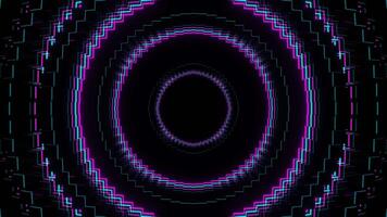 Cyan and Pink Neon Light Moves in Circles Background VJ Loop in 4K video