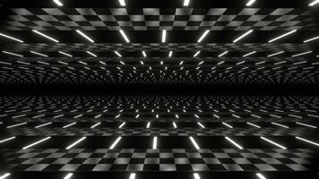 Corridor of White Neon Lines Background VJ Loop in 4K video