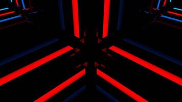 Red and Blue Neon Moving Effect Background VJ Loop in 4K video