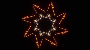 Orange and White Neon Movable Grid Lines Background VJ Loop in 4K video
