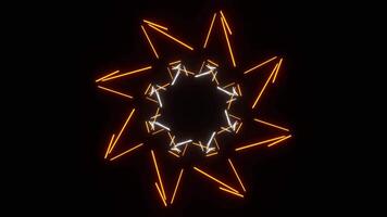 Orange and White Neon Movable Grid Lines Background VJ Loop in 4K video