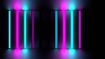 Cyan and Pink Neon Color Wall Background VJ Loop in 4K video