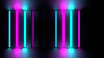 Cyan and Pink Neon Color Wall Background VJ Loop in 4K video