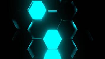 Pink and Cyan Abstract Hexagons Strobe Background VJ Loop in 4K video