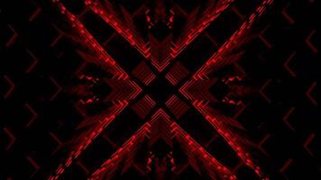 Red Neon Light Moves in Rectangles Background VJ Loop in 4K video