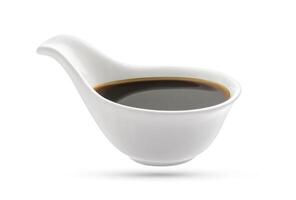 Bowl of soy sauce photo