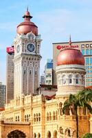 Kuala Lumpur, Malaysia on May 22, 2023. Very beautiful historical architecture of the Sultan Abdul Samad Building. photo