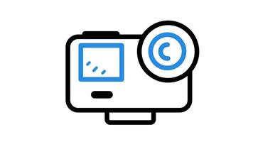 Animation of camera Icon suitable for content creator, presentation video