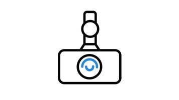 Animation of camera Icon suitable for content creator, presentation video