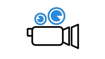 Animation of camera Icon suitable for content creator, presentation video