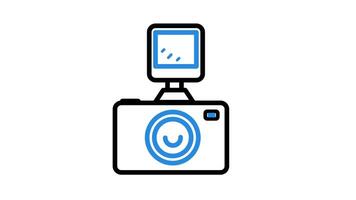 animación de cámara icono adecuado para contenido creador, presentación video