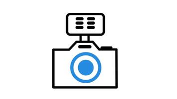 Animation of camera Icon suitable for content creator, presentation video