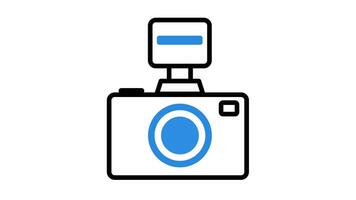 Animation of camera Icon suitable for content creator, presentation video