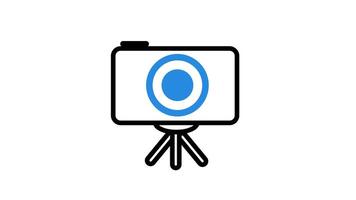 Animation of camera Icon suitable for content creator, presentation video