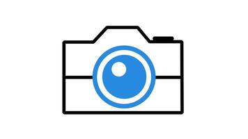 Animation of camera Icon suitable for content creator, presentation video